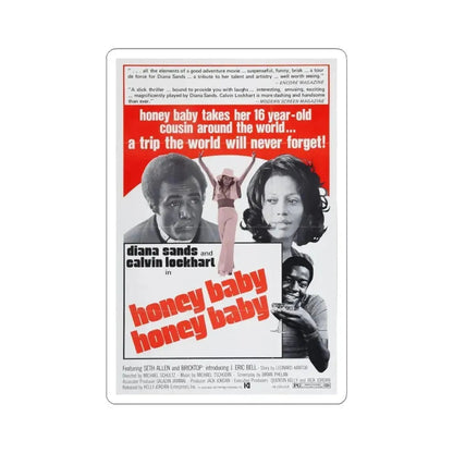 HONEY BABY HONEY BABY 1974 Movie Poster - STICKER Vinyl Kiss-Cut Decal 6 Inch White - The Sticker Space