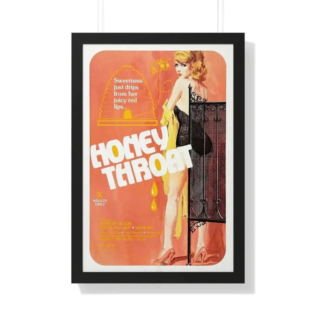 HONEY THROAT 1980 - Framed Movie Poster - The Sticker Space