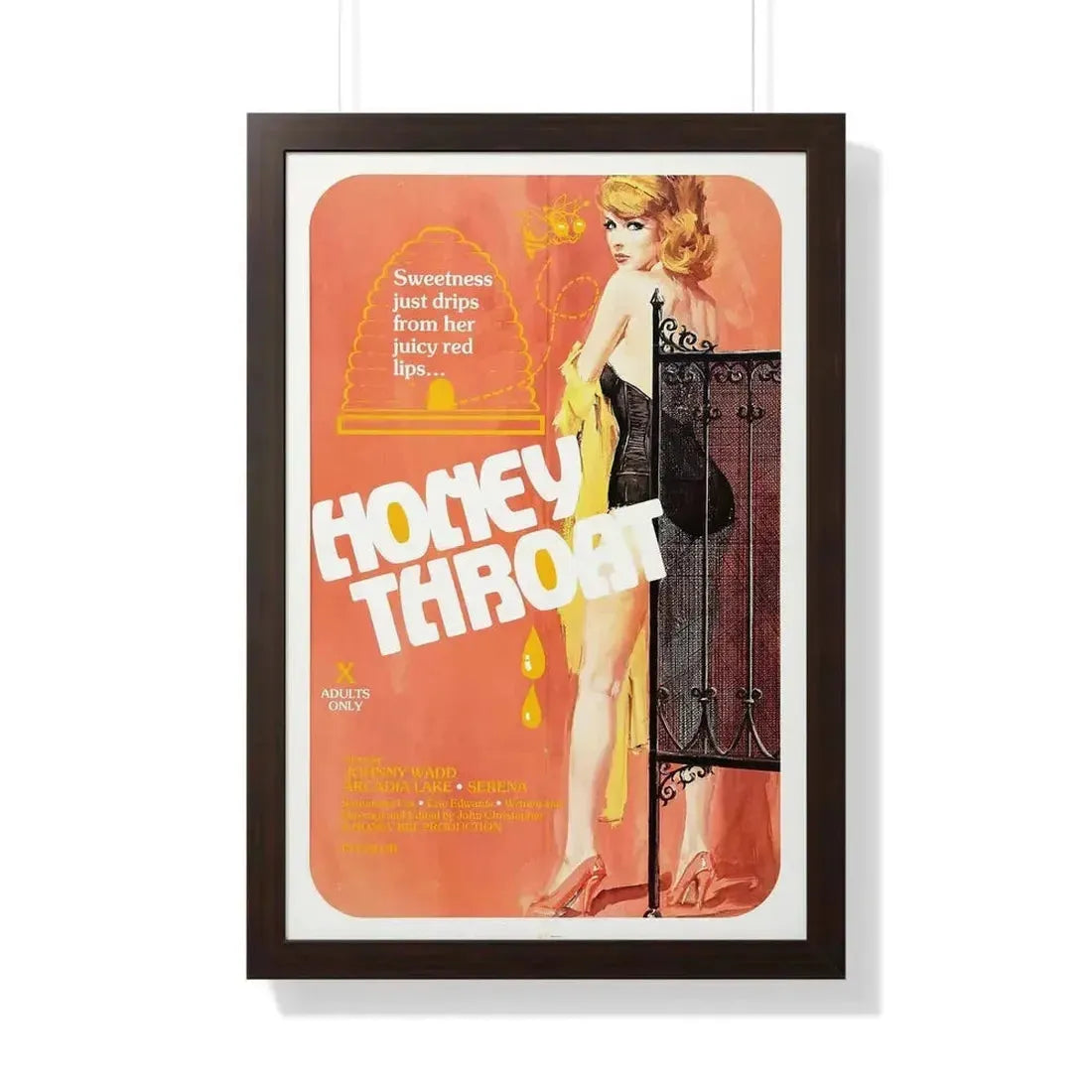 HONEY THROAT 1980 - Framed Movie Poster - The Sticker Space