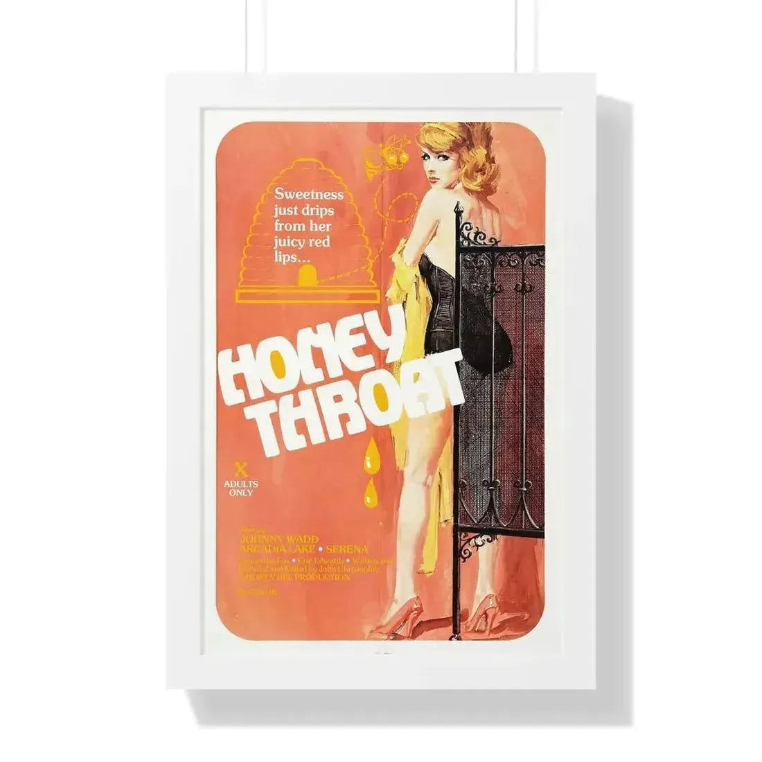 HONEY THROAT 1980 - Framed Movie Poster - The Sticker Space