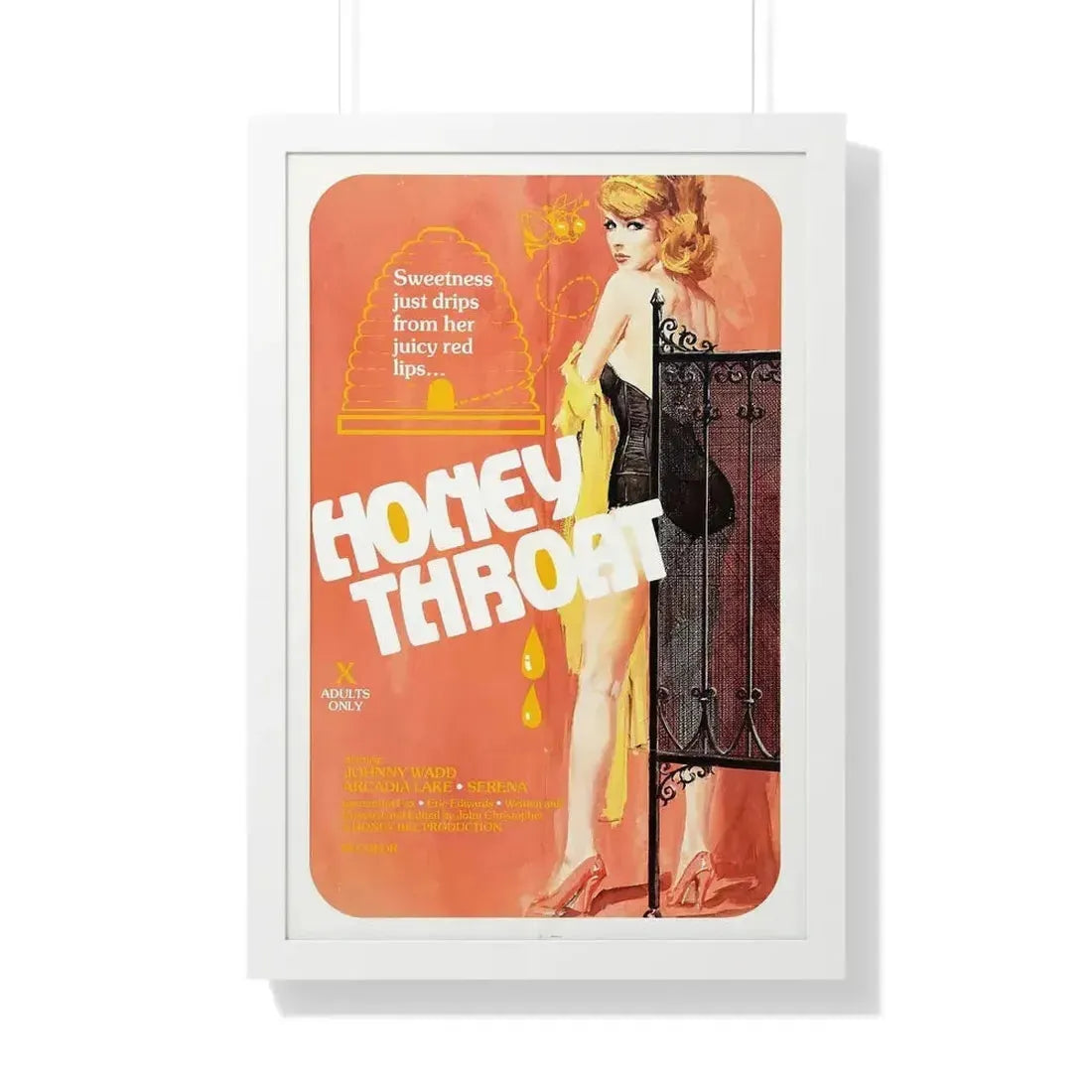 HONEY THROAT 1980 - Framed Movie Poster - The Sticker Space