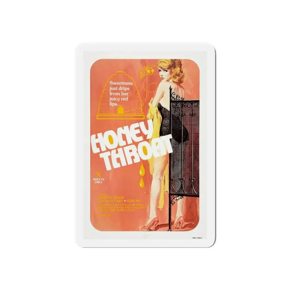 HONEY THROAT 1980 Movie Poster - Refrigerator Magnet 6 Inch - The Sticker Space