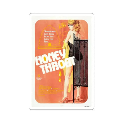 HONEY THROAT 1980 Movie Poster - STICKER Vinyl Kiss-Cut Decal 2 Inch White - The Sticker Space