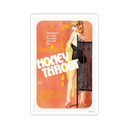 HONEY THROAT 1980 Movie Poster - STICKER Vinyl Kiss-Cut Decal 2 Inch White - The Sticker Space