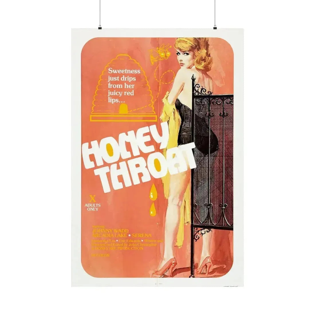 HONEY THROAT 1980 - Paper Movie Poster 36" x 54" Matte - The Sticker Space