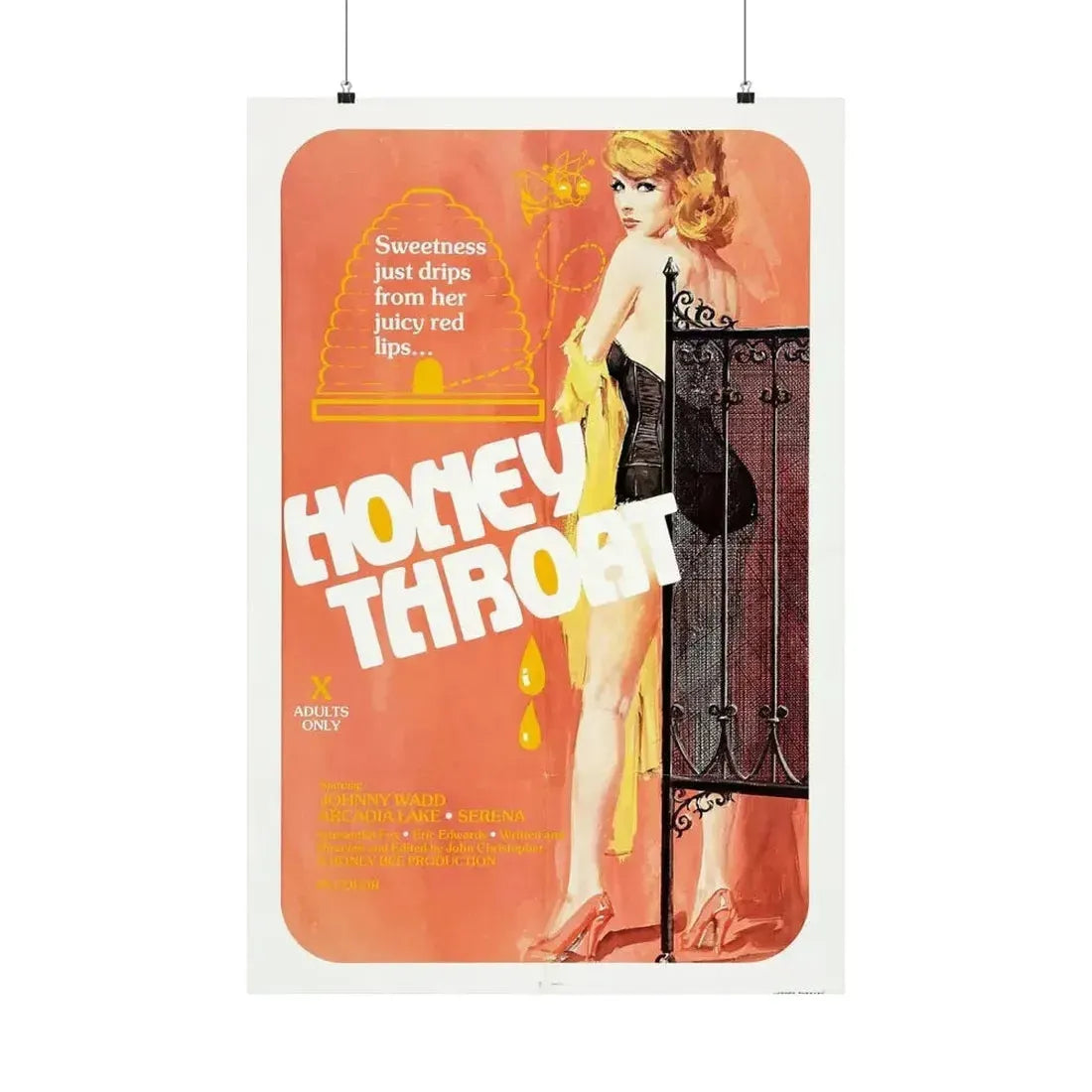 HONEY THROAT 1980 - Paper Movie Poster - The Sticker Space