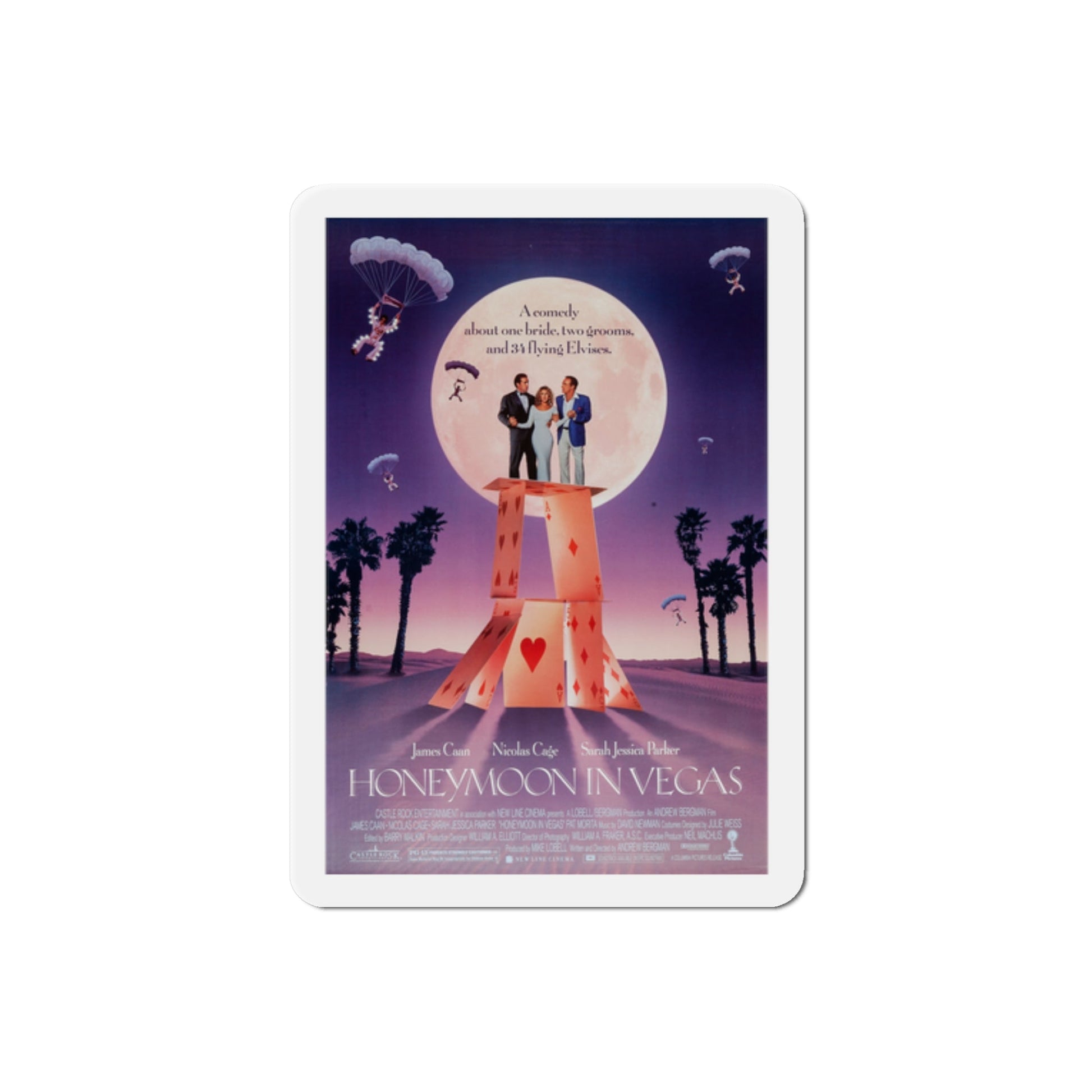 Honeymoon in Vegas 1992 Movie Poster Die-Cut Magnet-2" x 2"-The Sticker Space