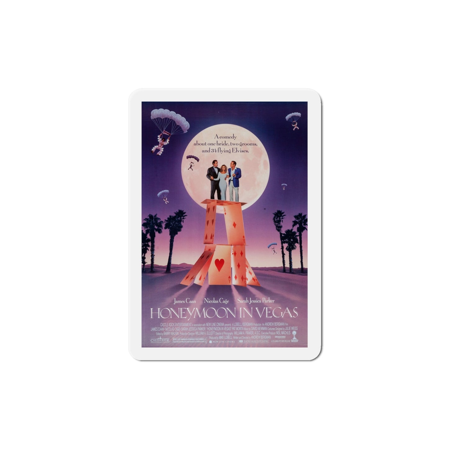 Honeymoon in Vegas 1992 Movie Poster Die-Cut Magnet-5" x 5"-The Sticker Space