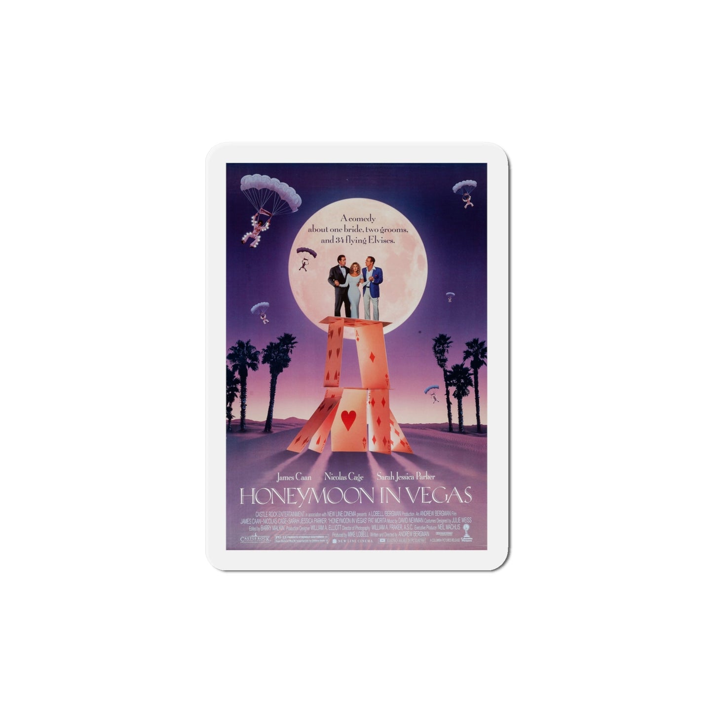 Honeymoon in Vegas 1992 Movie Poster Die-Cut Magnet-6 × 6"-The Sticker Space