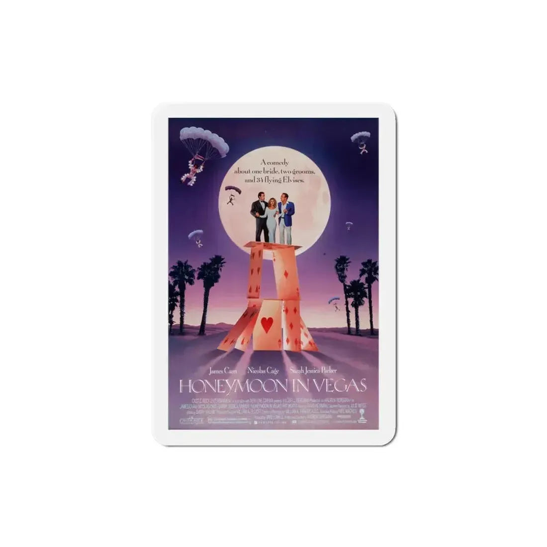 Honeymoon in Vegas 1992 Movie Poster Refrigerator Magnet 3 Inch - The Sticker Space
