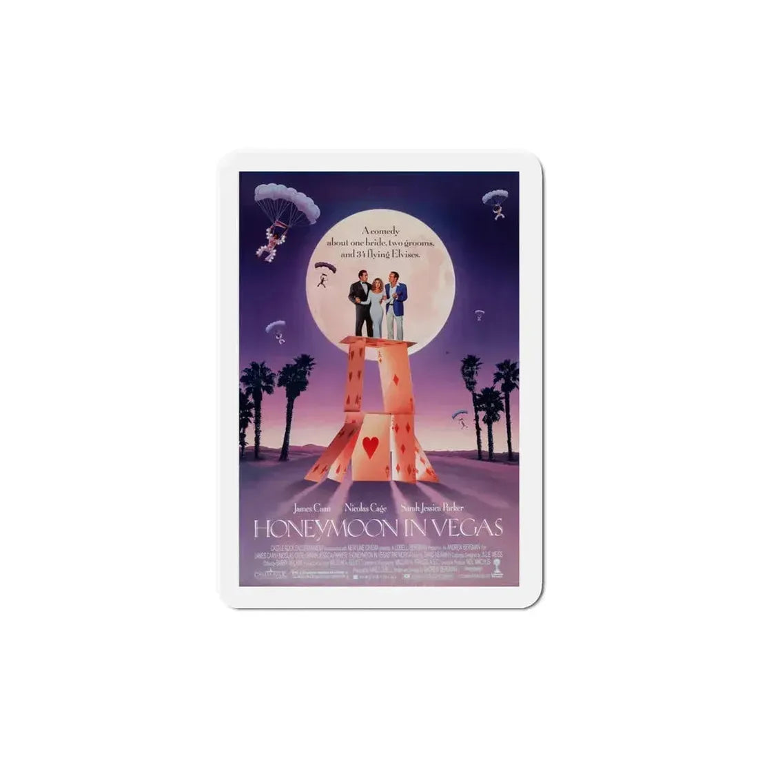 Honeymoon in Vegas 1992 Movie Poster Refrigerator Magnet 5 Inch - The Sticker Space