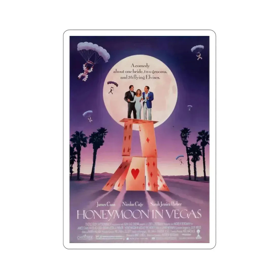 Honeymoon in Vegas 1992 Movie Poster STICKER Vinyl Die-Cut Decal 2 Inch - The Sticker Space