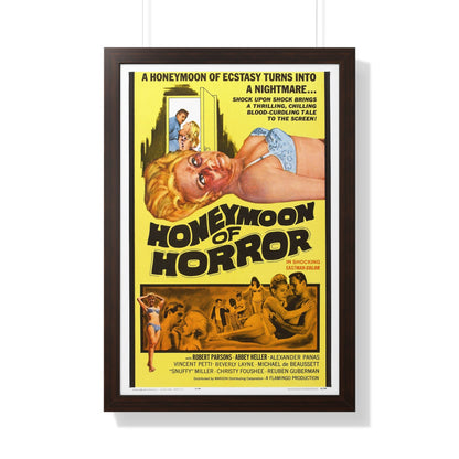 HONEYMOON OF HORROR 1964 - Framed Movie Poster-20" x 30"-The Sticker Space