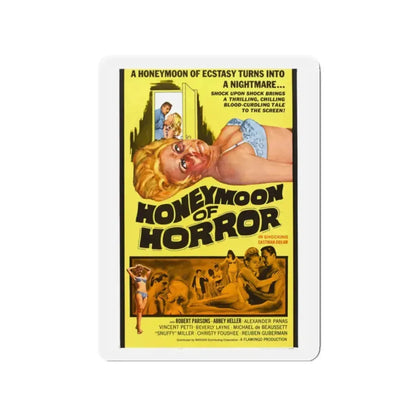 HONEYMOON OF HORROR 1964 Movie Poster - Refrigerator Magnet 2 Inch - The Sticker Space