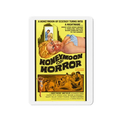 HONEYMOON OF HORROR 1964 Movie Poster - Refrigerator Magnet - The Sticker Space