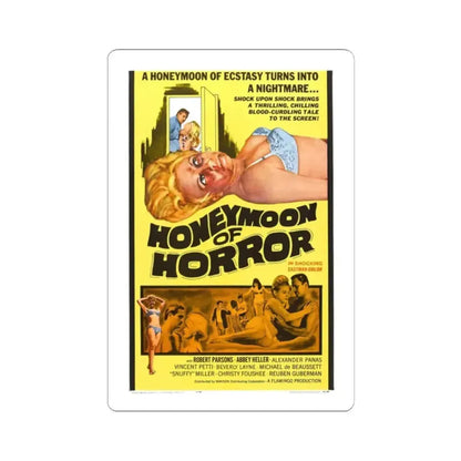 HONEYMOON OF HORROR 1964 Movie Poster - STICKER Vinyl Kiss-Cut Decal 2 Inch White - The Sticker Space