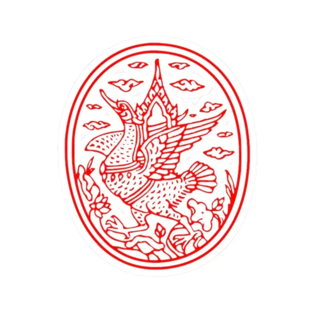 Hongsaphiman seal red (Thailand) STICKER Vinyl Kiss-Cut Decal 2 Inch White - The Sticker Space