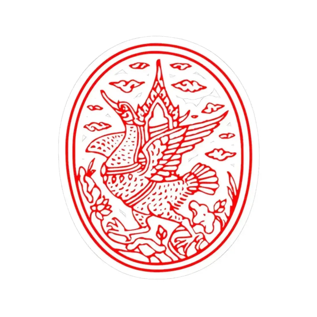 Hongsaphiman seal red (Thailand) STICKER Vinyl Kiss-Cut Decal 3 Inch White - The Sticker Space