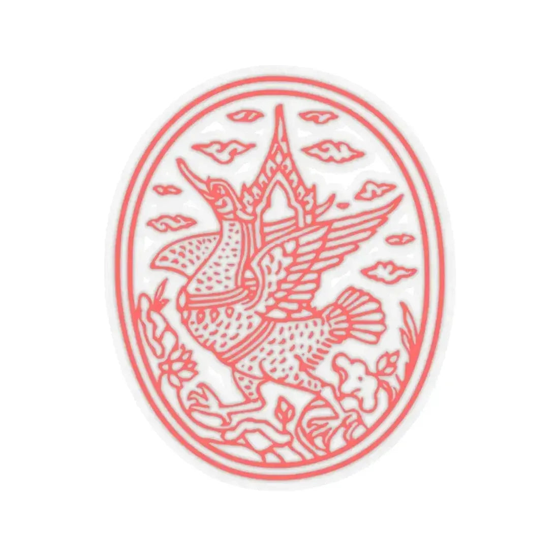Hongsaphiman seal red (Thailand) STICKER Vinyl Kiss-Cut Decal 4 Inch Transparent - The Sticker Space