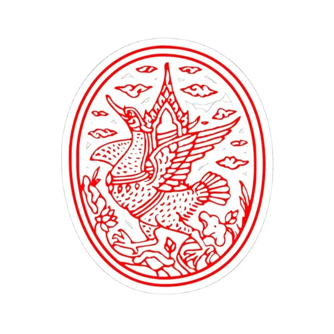 Hongsaphiman seal red (Thailand) STICKER Vinyl Kiss-Cut Decal 4 Inch White - The Sticker Space