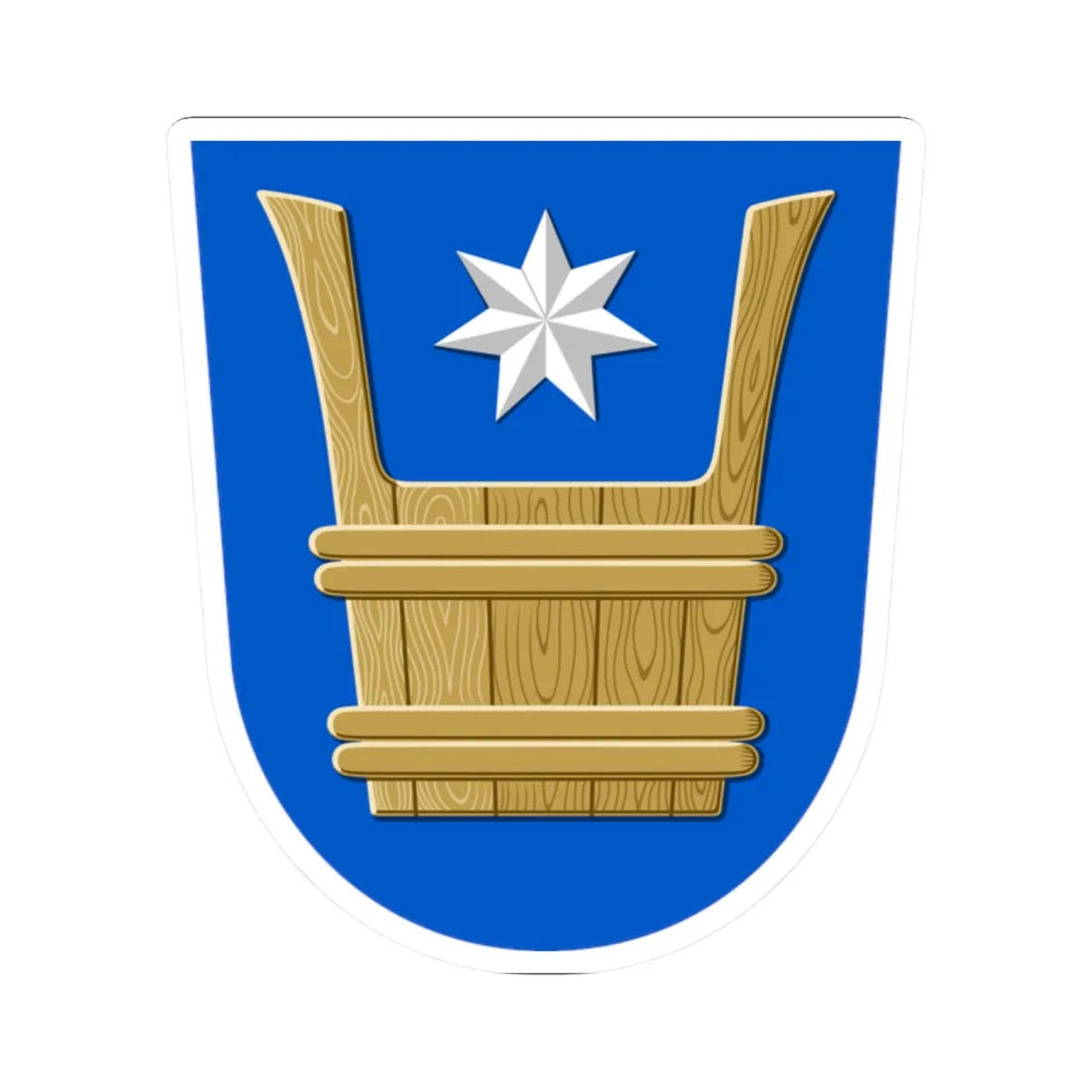 Honkajoki.vaakuna (Finland) (Coat of Arms) STICKER Vinyl Kiss-Cut Decal 2 Inch White - The Sticker Space