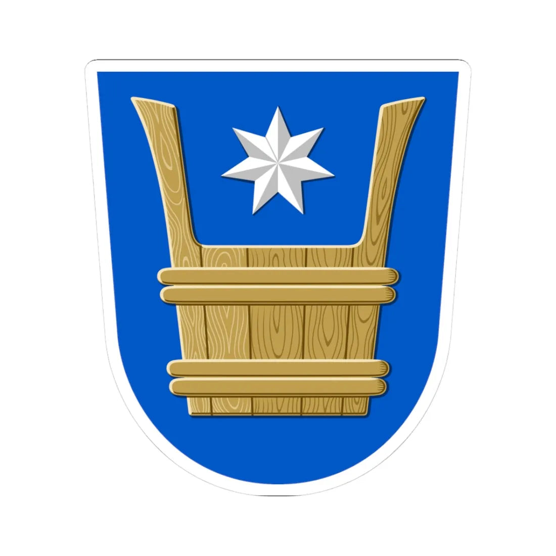 Honkajoki.vaakuna (Finland) (Coat of Arms) STICKER Vinyl Kiss-Cut Decal 3 Inch White - The Sticker Space