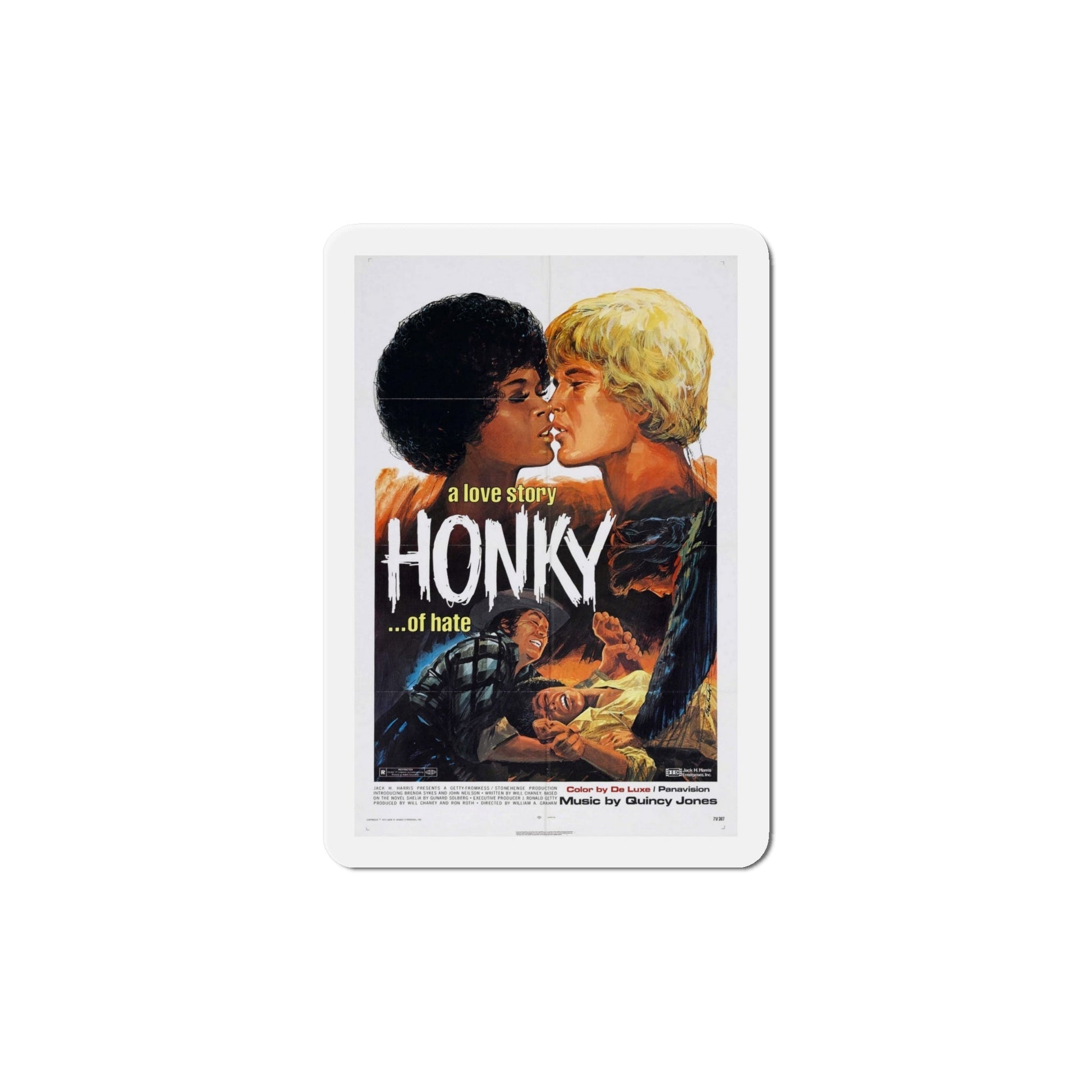 Honky 1971 Movie Poster Die-Cut Magnet-6 Inch-The Sticker Space