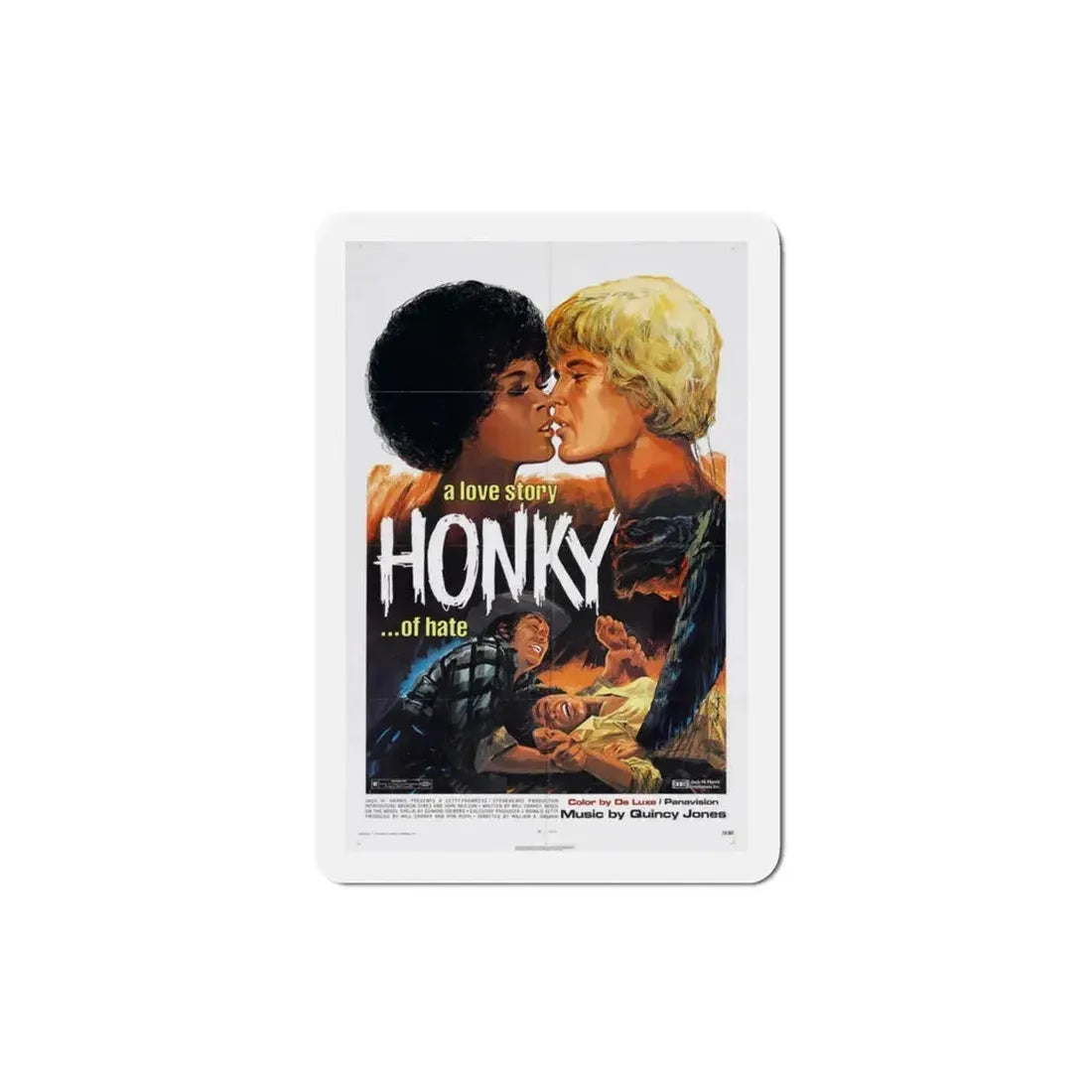 Honky 1971 Movie Poster Refrigerator Magnet 3 Inch - The Sticker Space