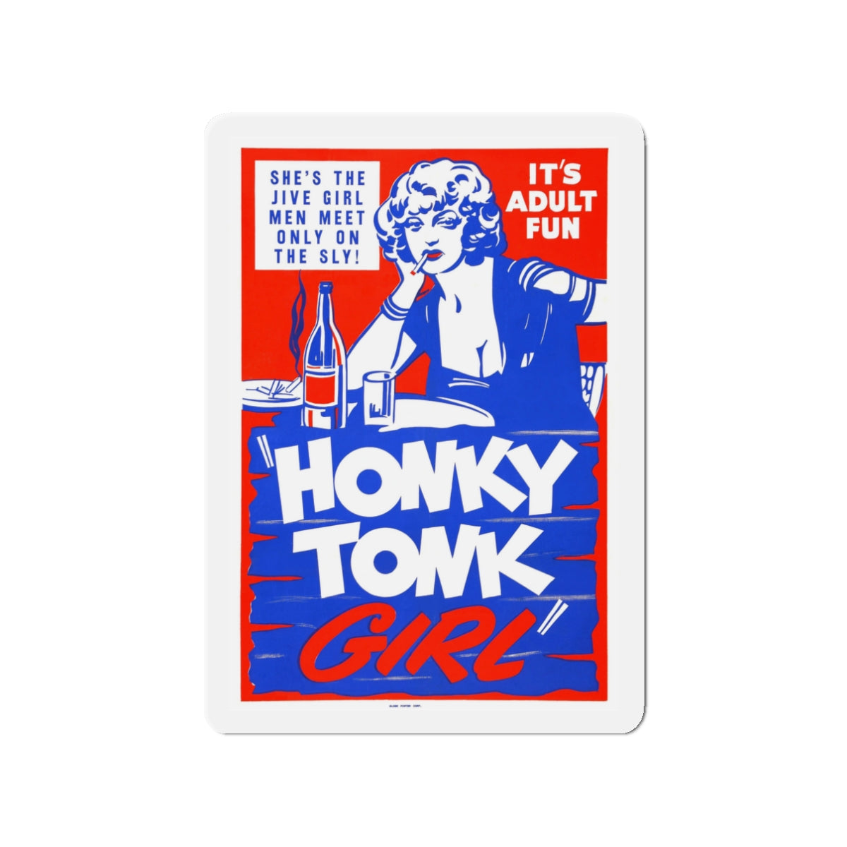 HONKY TONK GIRL 1937 Movie Poster - Die-Cut Magnet-3" x 3"-The Sticker Space