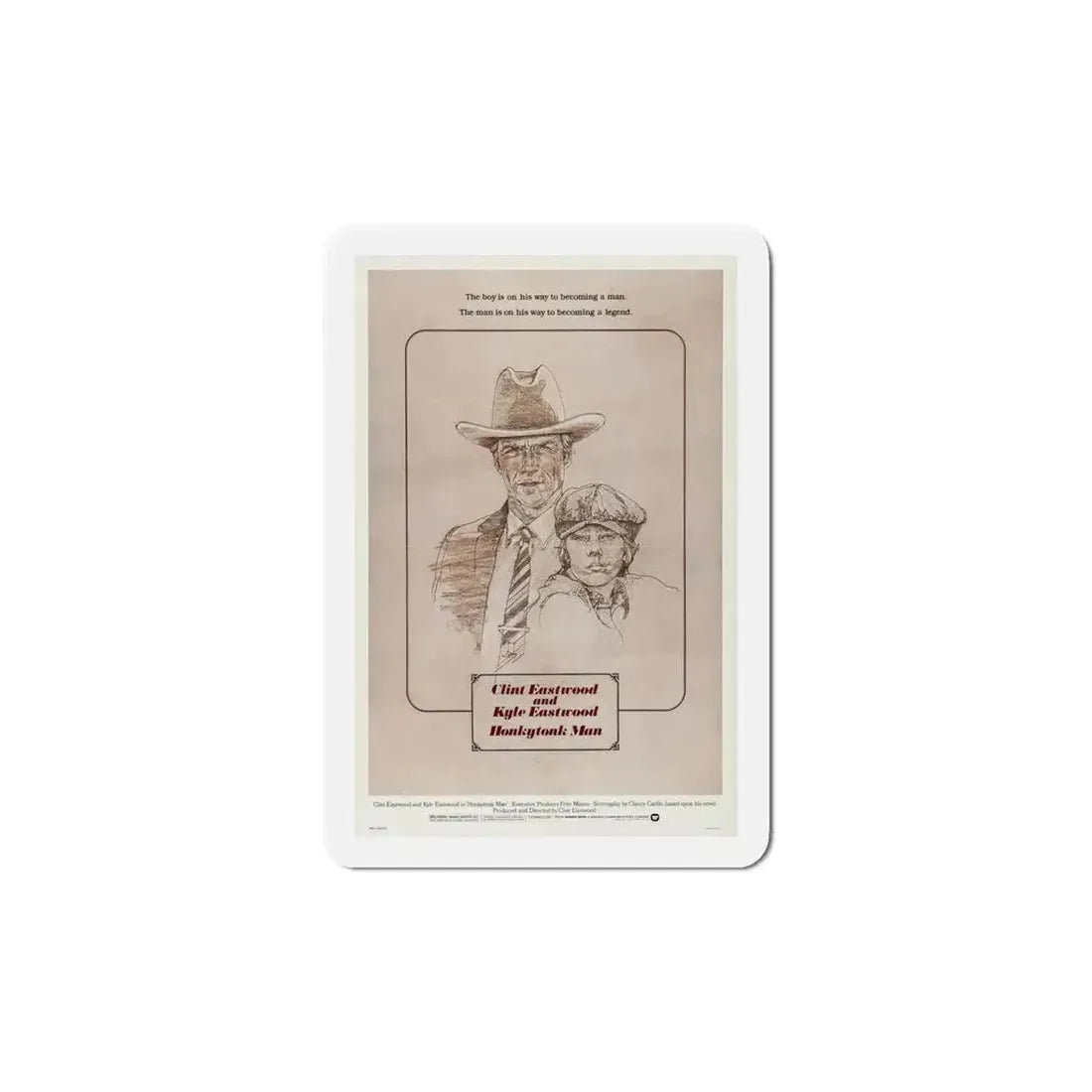 Honkytonk Man 1982 Movie Poster Refrigerator Magnet 6 Inch - The Sticker Space