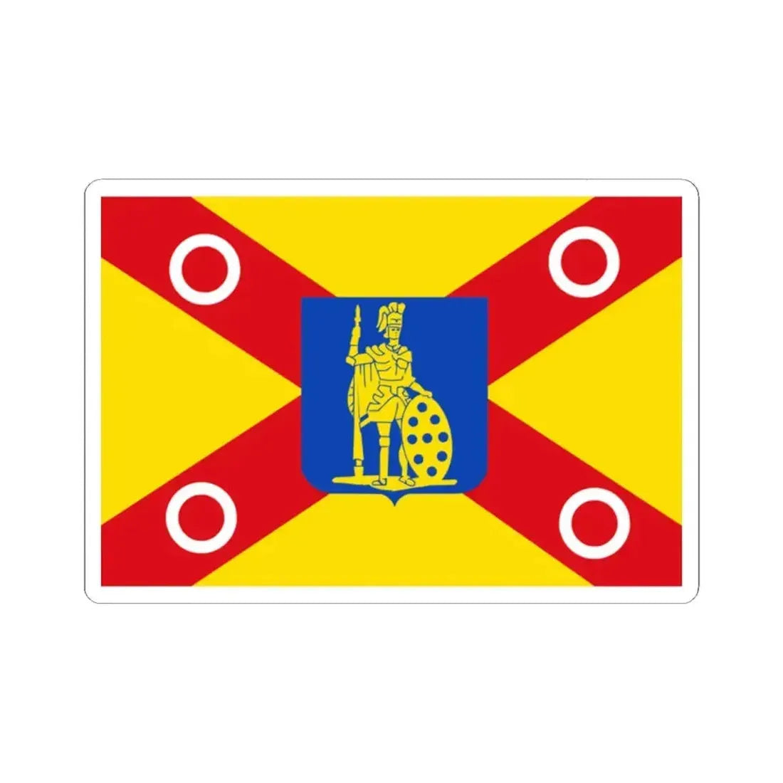 Hooglede vlag (Belgium) STICKER Vinyl Kiss-Cut Decal 2 Inch White - The Sticker Space