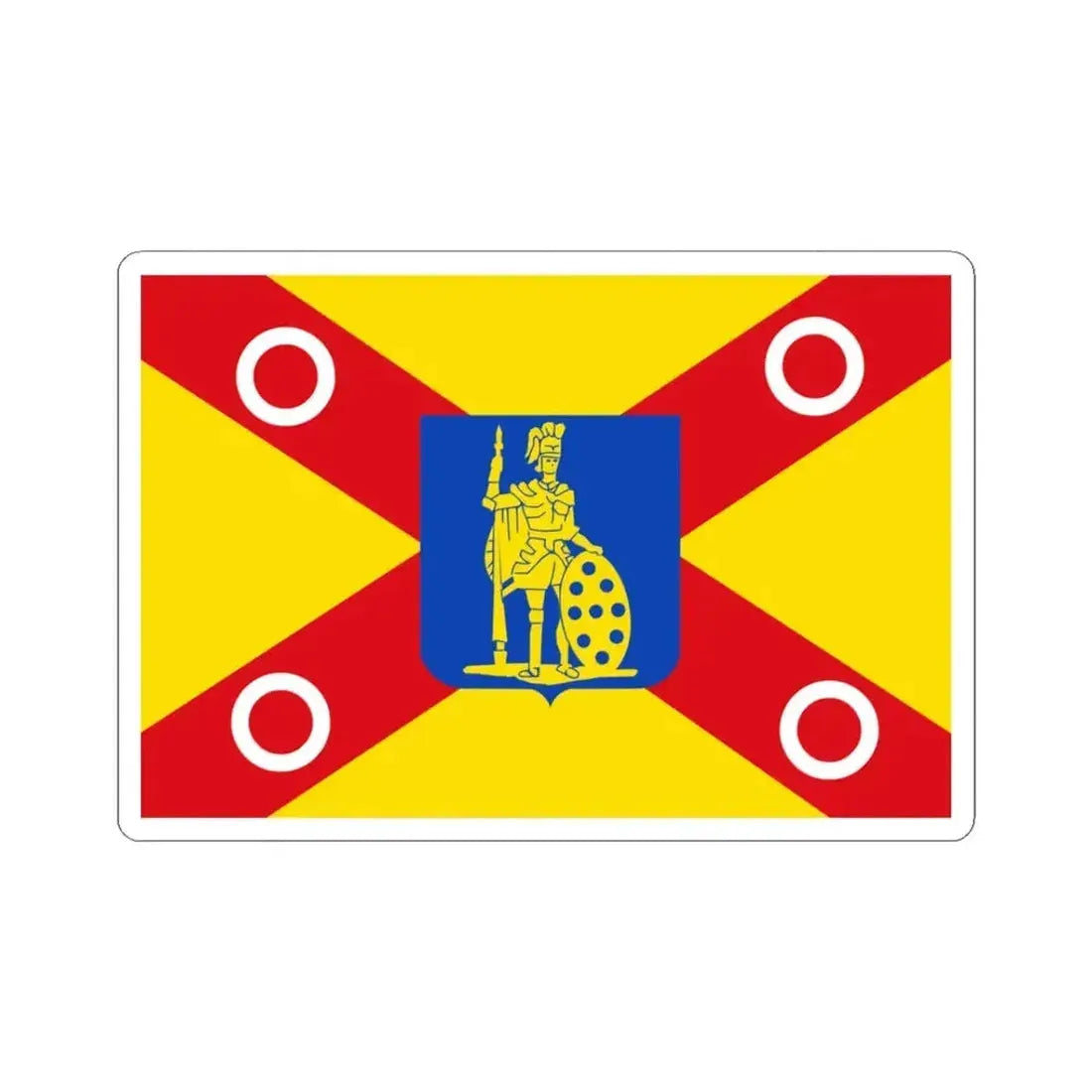 Hooglede vlag (Belgium) STICKER Vinyl Kiss-Cut Decal 3 Inch White - The Sticker Space