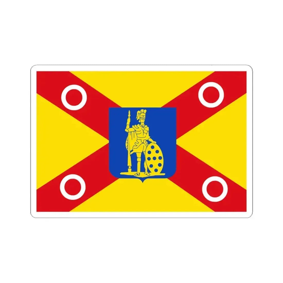 Hooglede vlag (Belgium) STICKER Vinyl Kiss-Cut Decal 4 Inch White - The Sticker Space