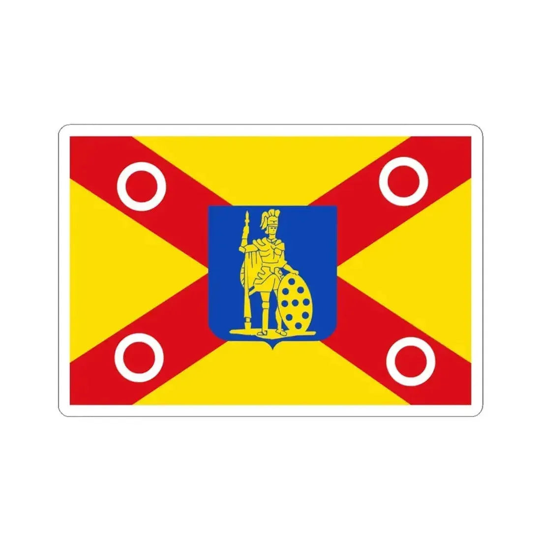 Hooglede vlag (Belgium) STICKER Vinyl Kiss-Cut Decal 6 Inch White - The Sticker Space