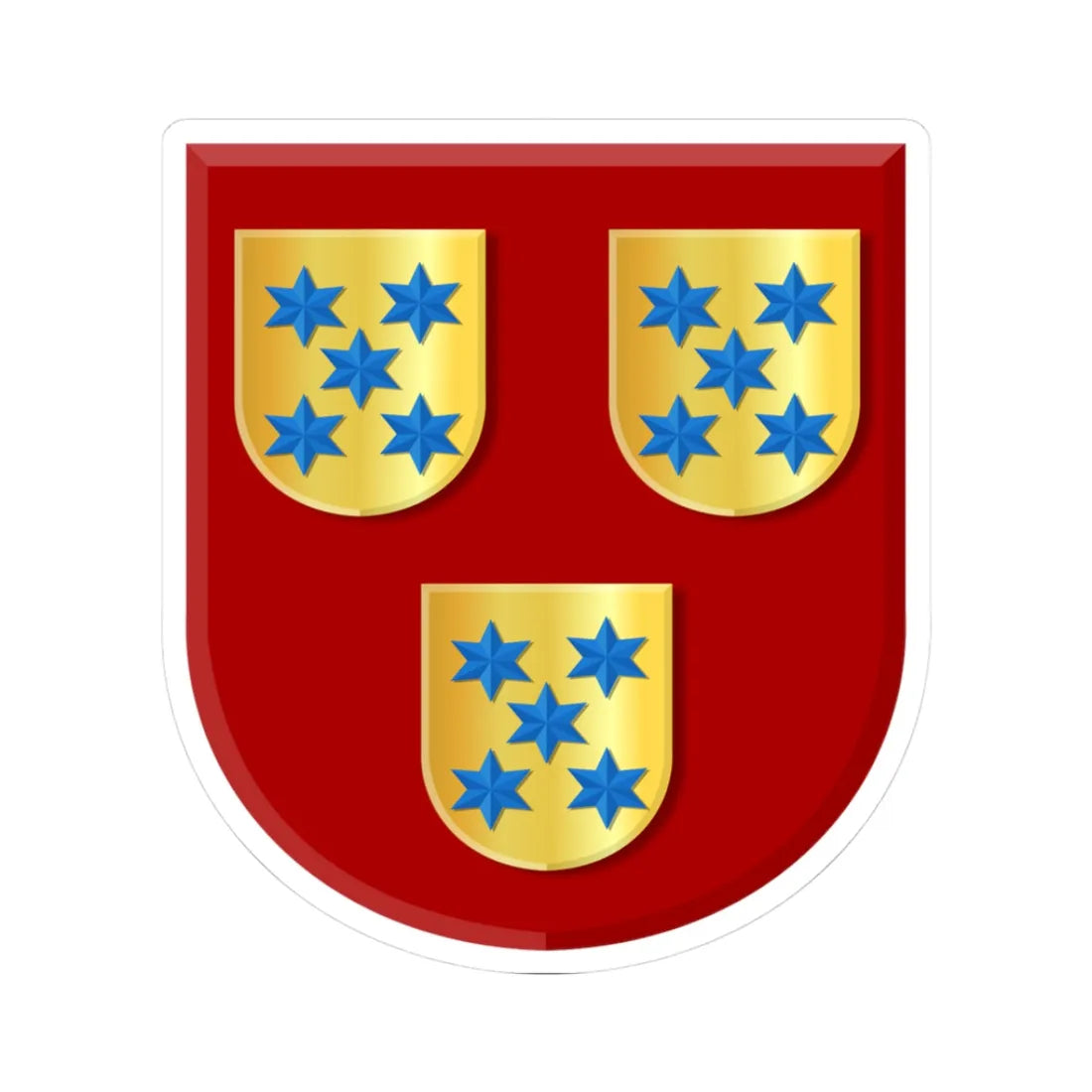 Hoogvliet wapen (Netherlands) (Coat of Arms) STICKER Vinyl Kiss-Cut Decal 3 Inch White - The Sticker Space