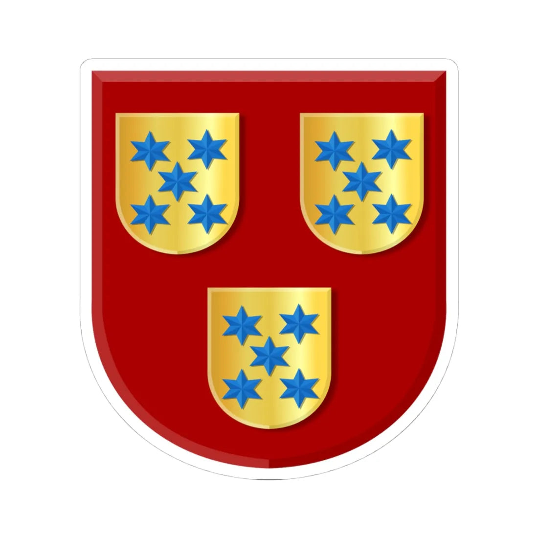 Hoogvliet wapen (Netherlands) (Coat of Arms) STICKER Vinyl Kiss-Cut Decal 4 Inch White - The Sticker Space