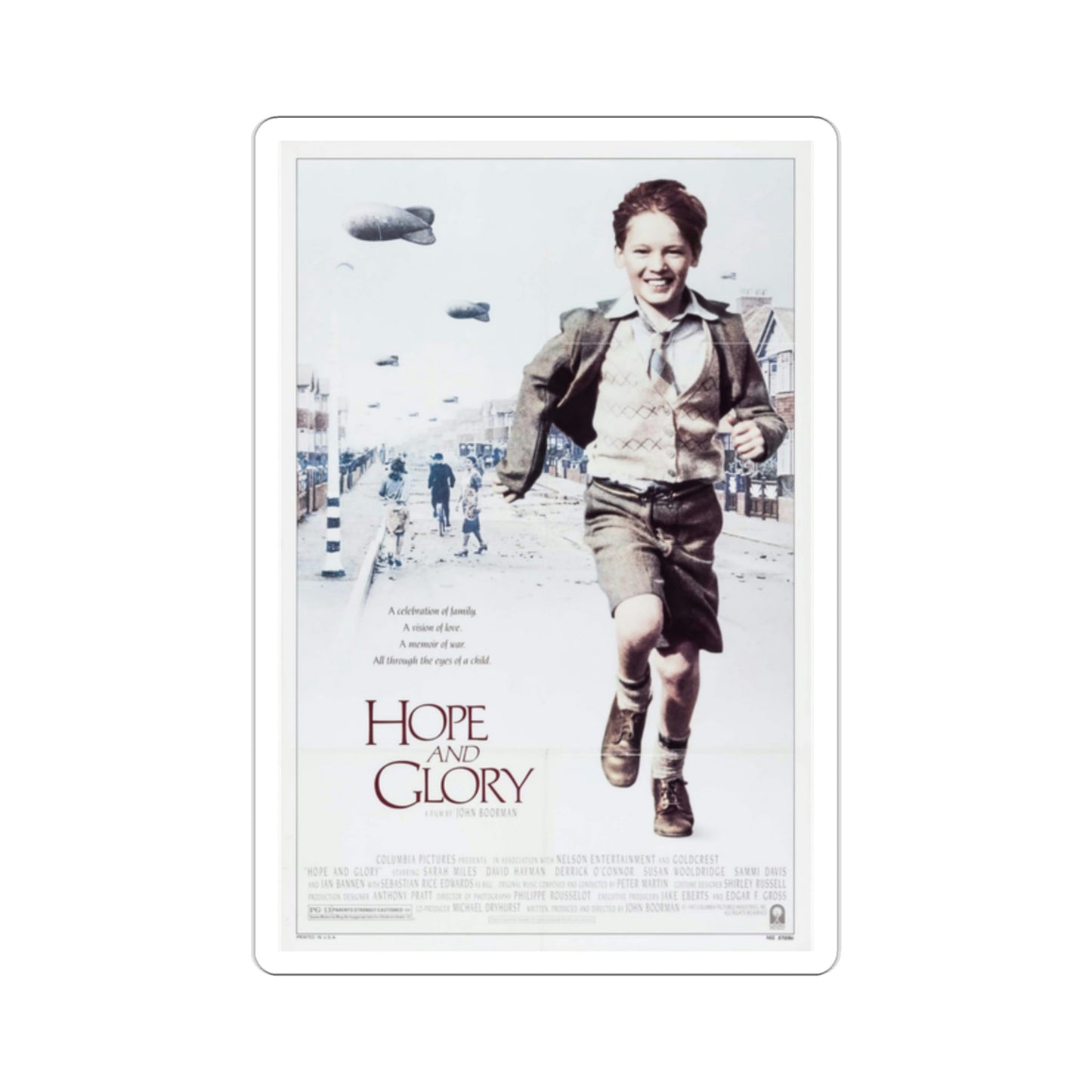 Hope and Glory 1987 Movie Poster STICKER Vinyl Die-Cut Decal-2 Inch-The Sticker Space