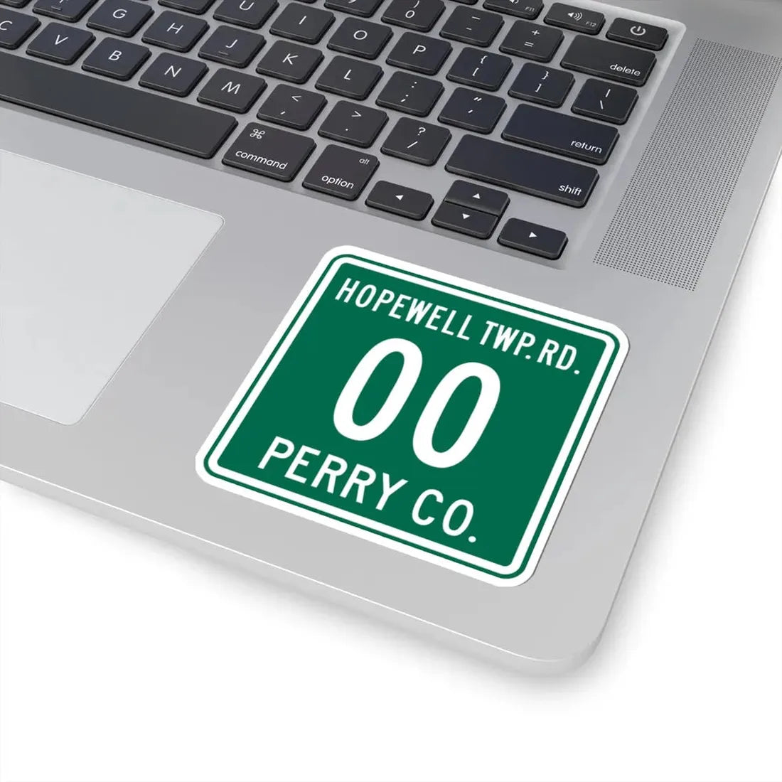 Hopewell Township Perry County Ohio route shield template (Ohio) (Road Sign) STICKER Vinyl Kiss-Cut Decal - The Sticker Space