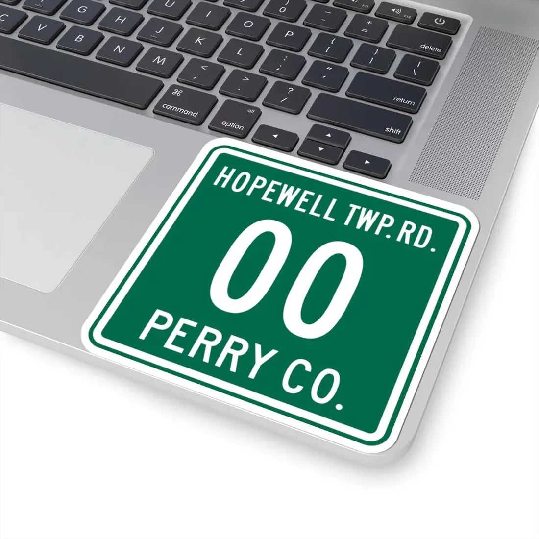 Hopewell Township Perry County Ohio route shield template (Ohio) (Road Sign) STICKER Vinyl Kiss-Cut Decal - The Sticker Space