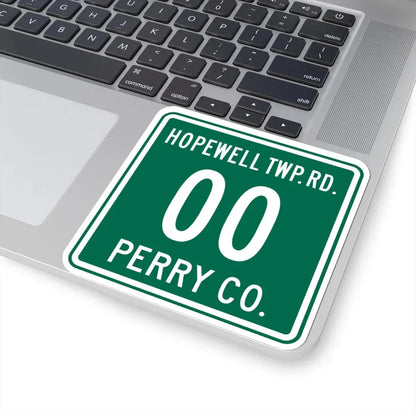 Hopewell Township Perry County Ohio route shield template (Ohio) (Road Sign) STICKER Vinyl Kiss-Cut Decal - The Sticker Space