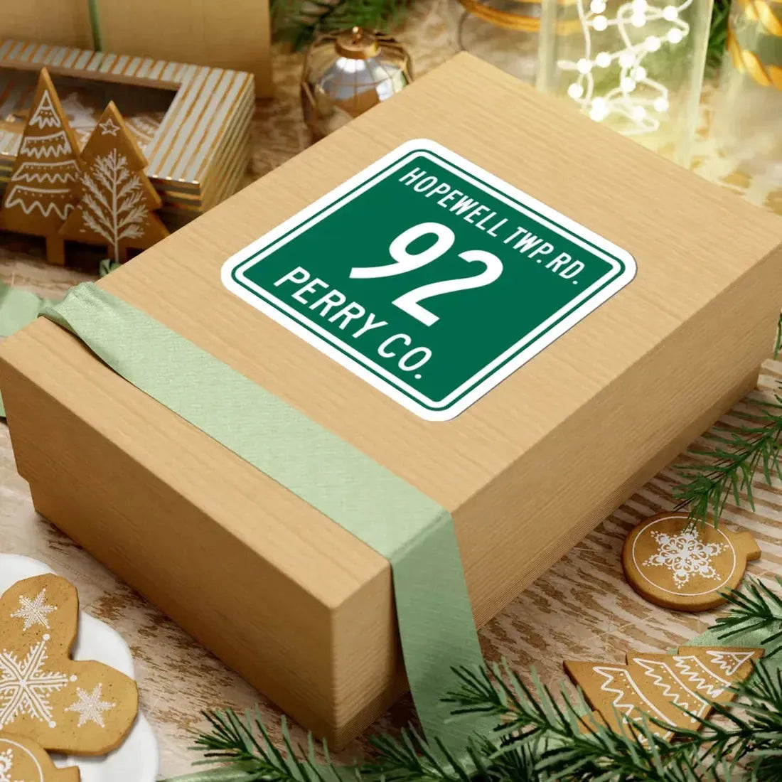 Hopewell Township Route 92 Perry County Ohio (Ohio) (Road Sign) STICKER Vinyl Kiss-Cut Decal - The Sticker Space