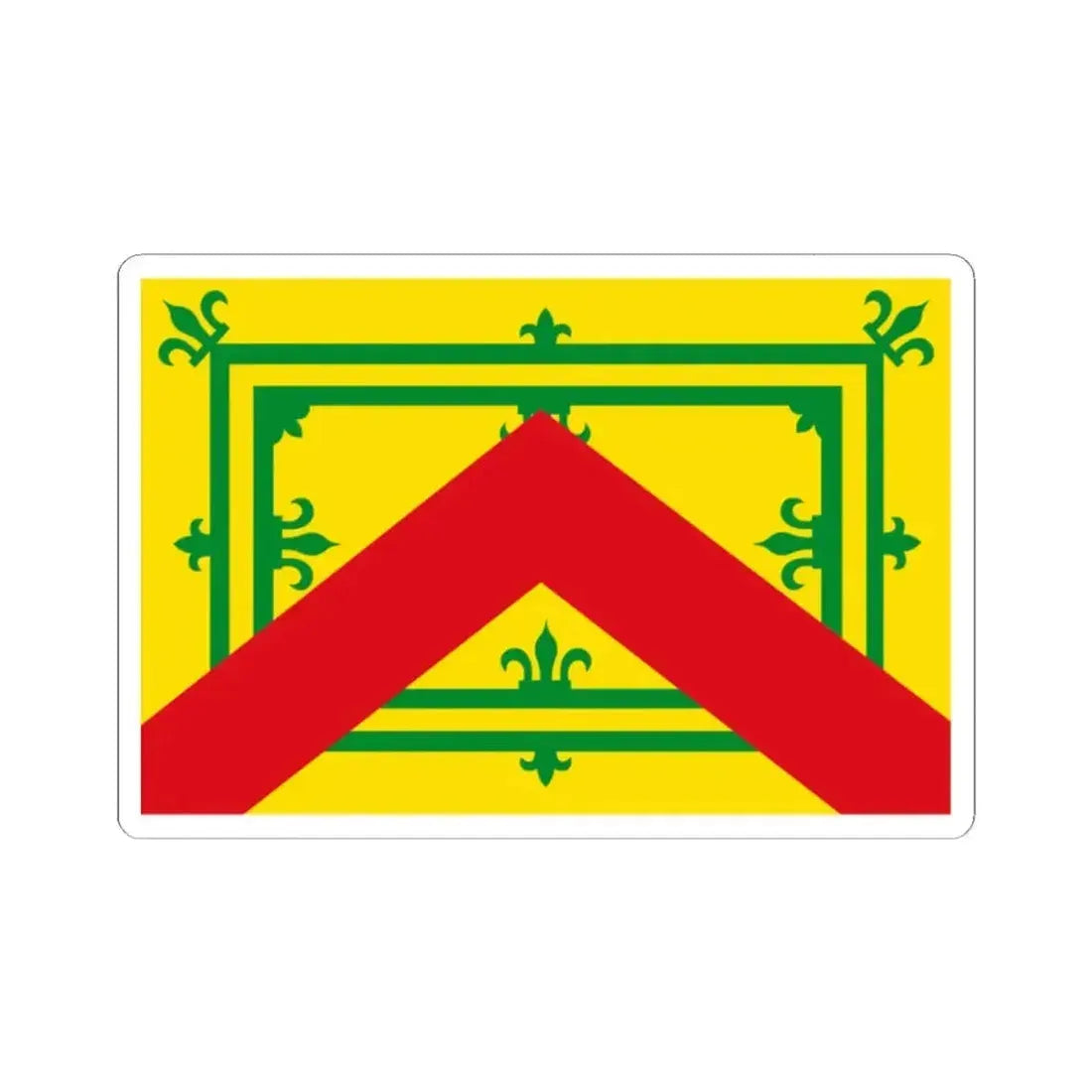 Horebeke vlag (Belgium) STICKER Vinyl Kiss-Cut Decal 2 Inch White - The Sticker Space