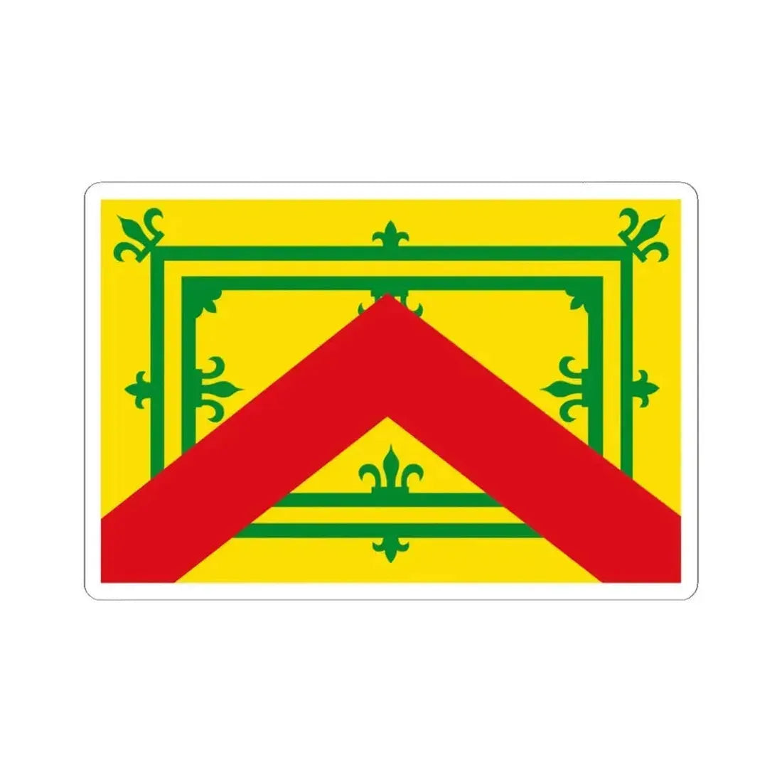 Horebeke vlag (Belgium) STICKER Vinyl Kiss-Cut Decal 4 Inch White - The Sticker Space