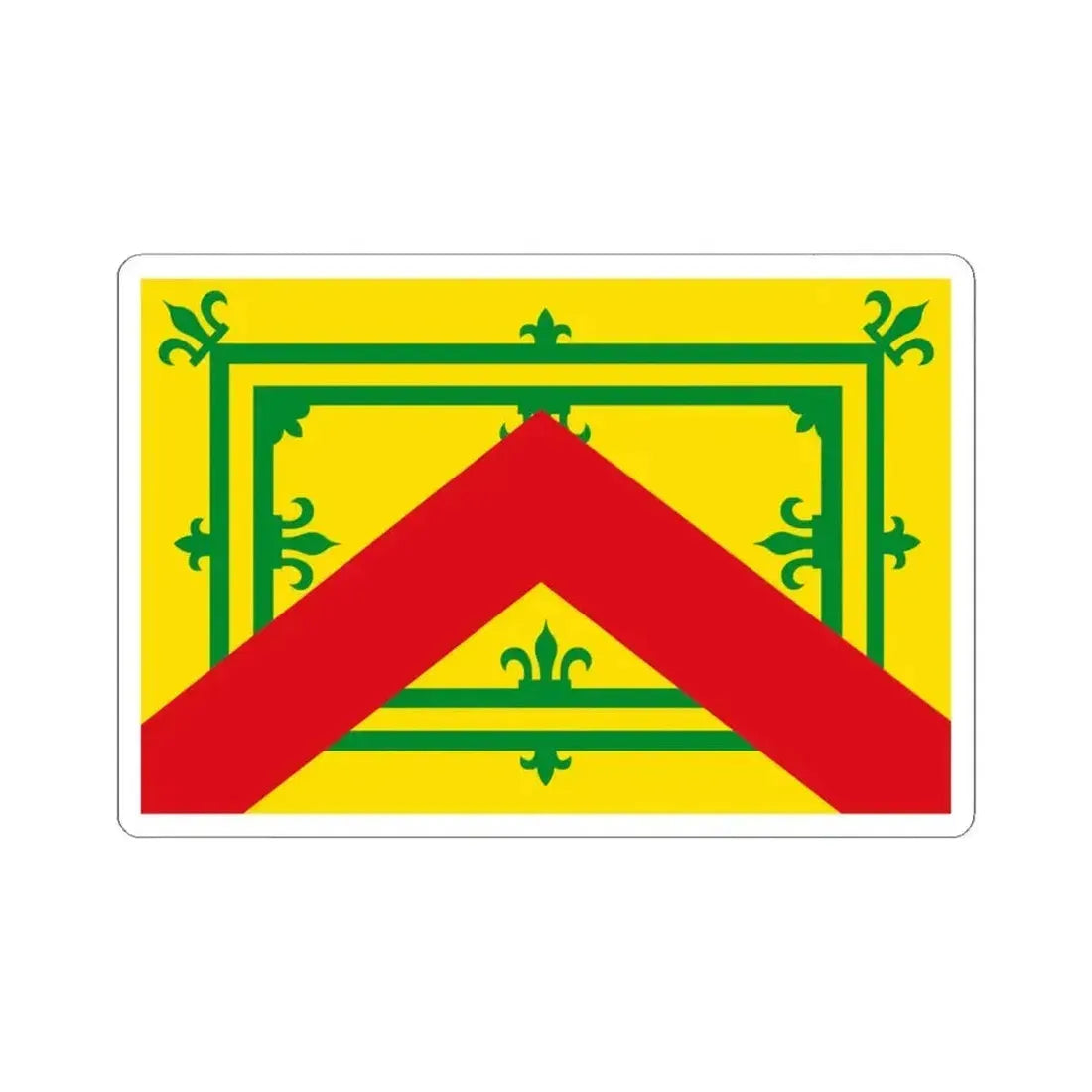 Horebeke vlag (Belgium) STICKER Vinyl Kiss-Cut Decal 6 Inch White - The Sticker Space