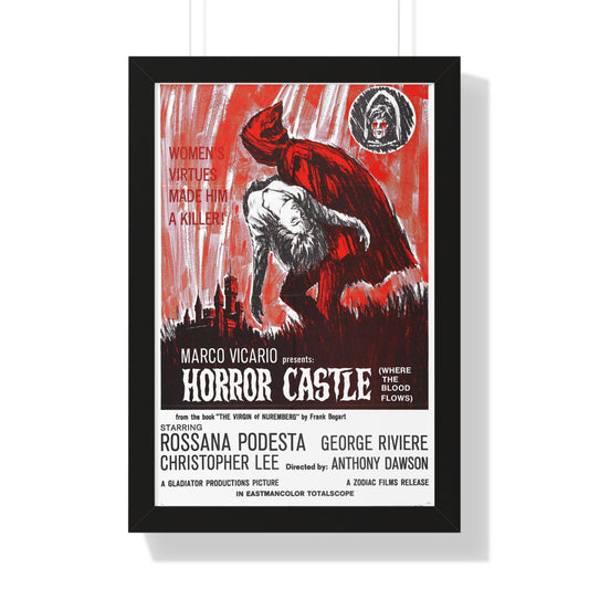 HORROR CASTLE (THE VIRGIN OF NUREMBERG) 1963 - Framed Movie Poster-16″ x 24″-The Sticker Space