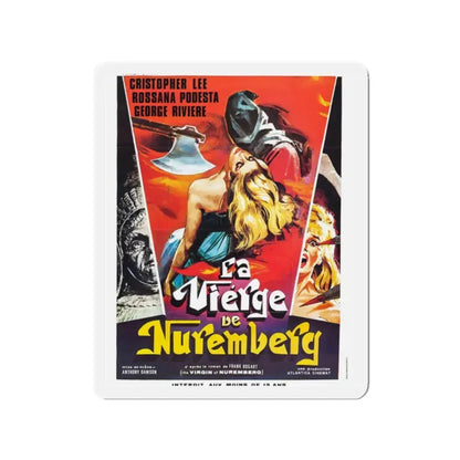 HORROR CASTLE (THE VIRGIN OF NUREMBERG) (FRENCH) 2 1963 Movie Poster - Refrigerator Magnet 2 Inch - The Sticker Space