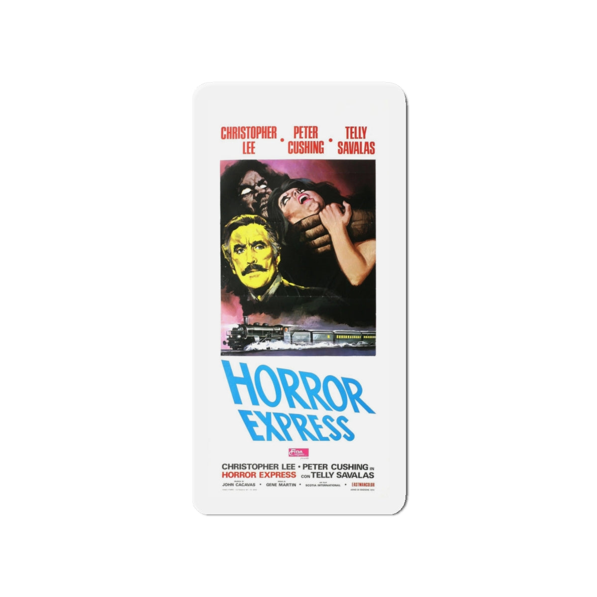 HORROR EXPRESS 1972 Movie Poster - Die-Cut Magnet-4" x 4"-The Sticker Space