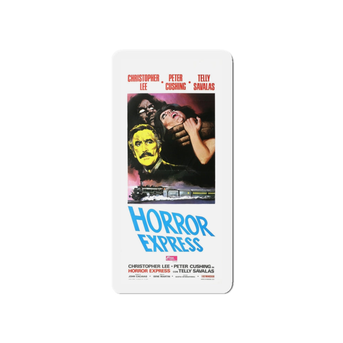 HORROR EXPRESS 1972 Movie Poster - Die-Cut Magnet-5" x 5"-The Sticker Space