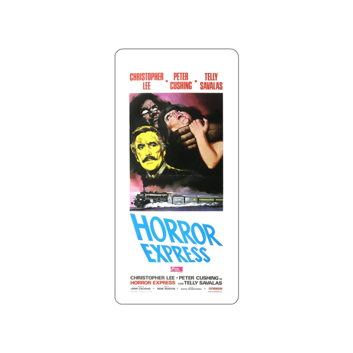 HORROR EXPRESS 1972 Movie Poster STICKER Vinyl Die-Cut Decal-3 Inch-The Sticker Space