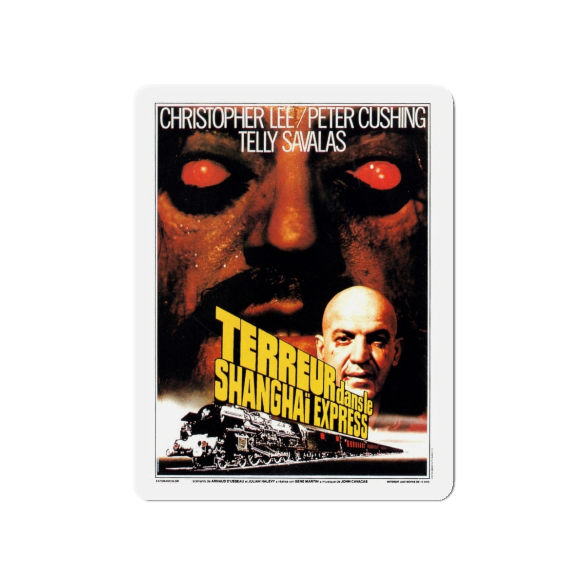 HORROR EXPRESS (FRENCH) 1972 Movie Poster - Die-Cut Magnet-5" x 5"-The Sticker Space